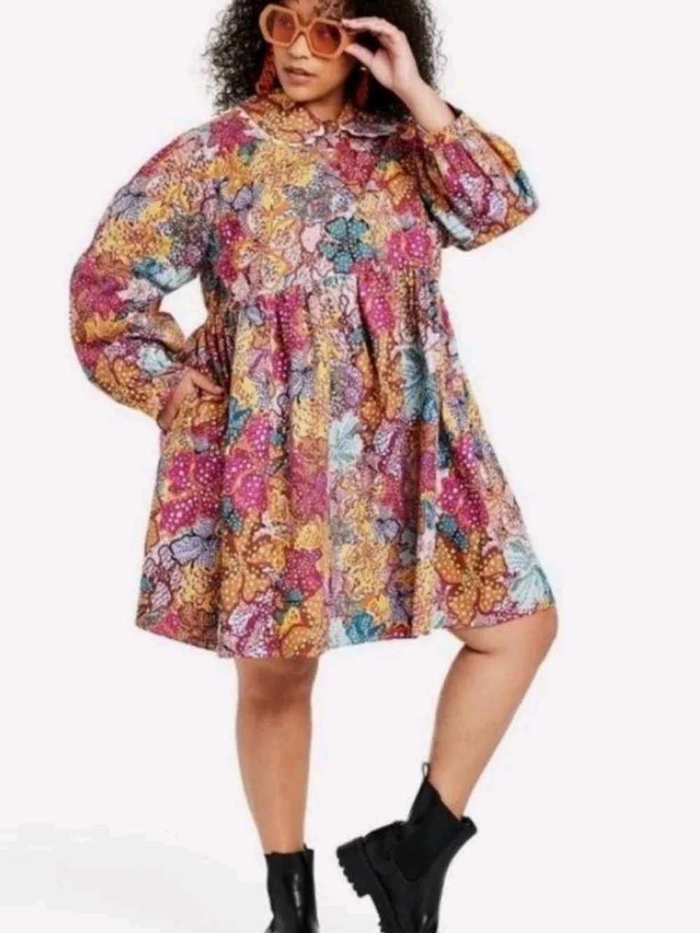 Kika Vargas Multicolor Floral Dress | Size 1X - NWT